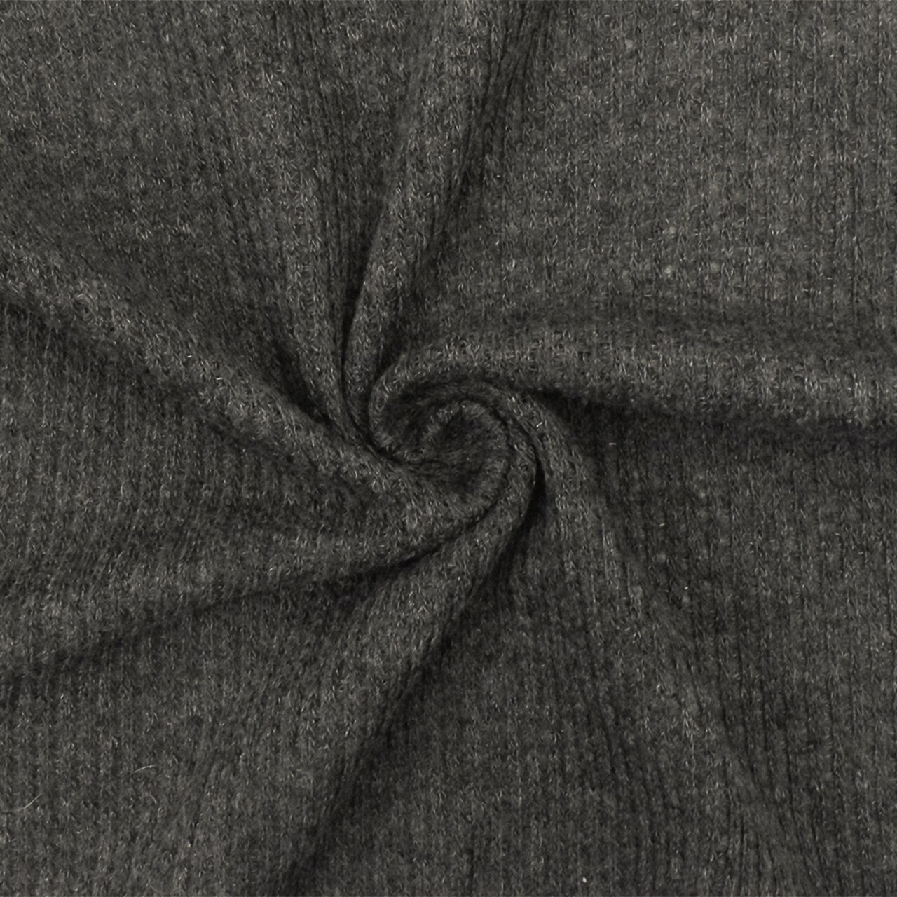 Dark Charcoal Gray Texture Stretch Sweater Knit Fabric By the Yard